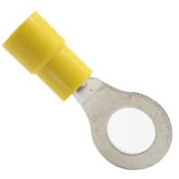 Mueller Interconnect Terminal, 12-10 Viynl Insulated 1/4 Ring Terminal