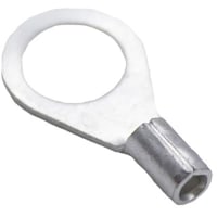 Mueller Interconnect Terminal, 16-14 Uninsulated 1/4 Ring terminal - Brazed Seam