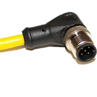 Mueller M12 Cordset, 5-Position Male Right Angle to Open End, 22 AWG, 5M