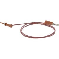 Mueller Plunger, Plug, Beryllium Copper, Gold, PVC, #20 AWG, 41 x 36, 105 C, Red