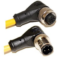 Mueller M12 Cord, 4-Pos Male Right Angle-Female Right Angle, 22 AWG, 10M