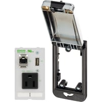 Murrelektronik Modlink sgl frame BLK cover W/ 1x RJ45 socket, 1x USB, 1x USA 125V outlet