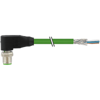 Murrelektronik M12male90shieldedX-cod.w/cable, Gigabit, PUR4x2xAWG26shieldedgnUL/CSA10m