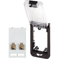 Murrelektronik Modlink single frame transparent cover with 2x RJ45 socket single insert