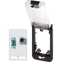 Murrelektronik Modlink sgl frame transparent cover W/ 1x RJ45 socket, 1x Sub D9 F sgl insert