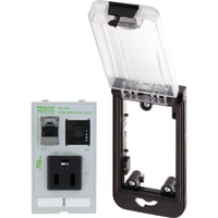 Murrelektronik Modlink sgl frame clear cover W/ 1x RJ45 socket, 1x USA 125V outlet, 1x 3A Fuse