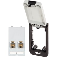 Murrelektronik Modlink single frame white cover with 2x RJ45 socket single insert