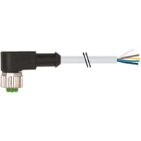 Murrelektronik M12 female 90 degree with cable, PVC 5x0.34 gy UL/CSA 5m