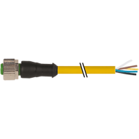 Murrelektronik M12 female 0 with cable, PVC 5x0.34 ye UL/CSA 10m