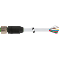 Murrelektronik Cable, M12 female, A-Code, 8-pin, single-ended, PUR grey, 5.0m