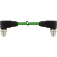 Murrelektronik M12 male 90 / M12 male, 90, shielded, Ethernet, PUR 2x2xAWG22 shielded