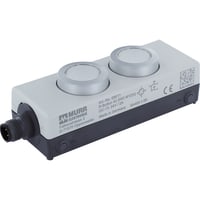 Murrelektronik Reset button with 2 push buttons, Every 1 NO contact in a IP65 Encl., M12 conn.