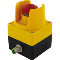 Murrelektronik e-Stop pushbutton W/ 2 + opening contacts, in a IP65 Encl., W/ M12 conn. 4 pole