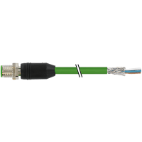 Murrelektronik M12male0shielded, X-cod., w/cable, Gigabit, PUR4x2xAWG26shieldedgnUL/CSA3m