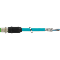 Murrelektronik M12male0shielded, D-cod.withcableEthernet, TPE2x2x24AWGSF/UTPCAT5ebuUL/CSA, CM1.5m