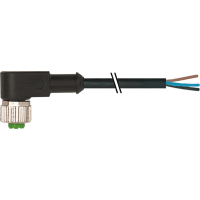 Murrelektronik M12 FEMALE 90 DEGREE WITH CABLE, PUR 3X0.34 BK UL/CSA 1.5M