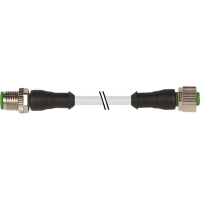 Murrelektronik M12 male 0/ M12 female 0, PUR 4x0.34 gy UL/CSA+drag chain 2m