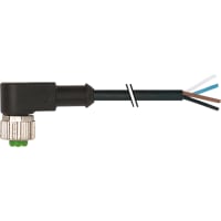 Murrelektronik Cable, M12 female, 90deg., 4-pin, A-Code, single-ended, PUR black, 10.0m