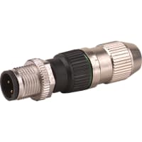 Murrelektronik Connector, M12 male, IDC, A-Code, FW connector, 4-pin, 0.25-0.5mm2, 4-5.1mm