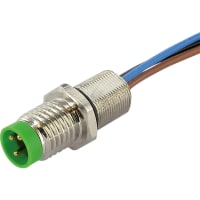 Murrelektronik Connector, M8, receptacle, 3-pin, male, A-Code, front mt, PP wires, 0.5m