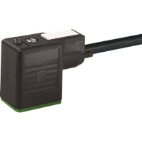 Murrelektronik Cable, MSUD vavle plug BI-11mm 180deg., 24V AC/DC, 3-pin x 0.75, PVC black, 5m