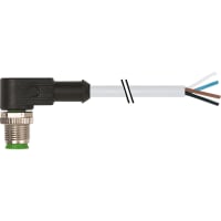 Murrelektronik Cable, M12 male, 90deg., 4-pin, A-Code, single-ended, PVC grey, 10.0m