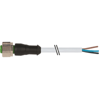 Murrelektronik Cable, M12 female, 3-pin, A-Code, single-ended, PVC grey, 5.0m