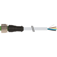 Murrelektronik Cable, M12 female, 5-pin, A-Code, single-ended, PVC grey, 5.0m