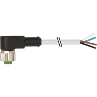 Murrelektronik Cable, M12 female, 90deg., 4-pin, A-Code, single-ended, PVC grey, 2.0m