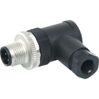 Murrelektronik Connector, M12 male, screw-term, A-Code, 90deg., 4-pin, 0.75mm2, 4-6mm