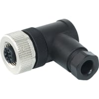 Murrelektronik Connector, M12 female, screw-term, A-Code, 90deg., 5-pin, 0.75mm2, 4-6mm