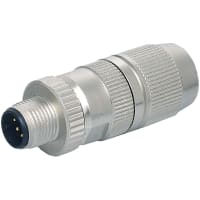 Murrelektronik Connector, M12 male FW, 4-pin, D-Code, 0.14-0.34mm2, 4.5-8.8mm, shielded