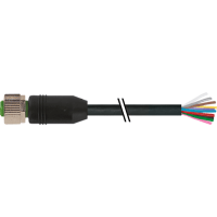 Murrelektronik Cable, M12 female, 12-pin, A-Code, single-ended, PVC black, 3.0m