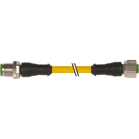 Murrelektronik Cable, M12 male/female, 4-pin, A-Code, PVC yellow, 1.0m