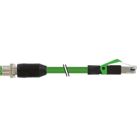 Murrelektronik Cable, M12 male/RJ45 male, D-Code, shielded, PUR green, 3.0m