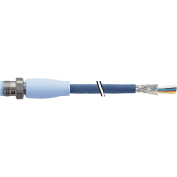 Murrelektronik Cable, M12 F&B PRO, male, A-Code, 4pin, stainless-steel CONN, SHLD, BLU, 1.5m