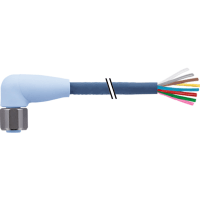 Murrelektronik Cable, M12 F&B PRO, FE 90deg., single-ended, A-Code, 8pin, stainless-steel, 3.0