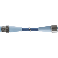 Murrelektronik Cable, M12 F&B PRO, male/FE, A-code, 4pin, stainless-steel CONNs, BLU, 5.0m