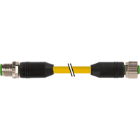 Murrelektronik Cable, M12 male/female, A-Code, 4-pin, 18awg, TPE yellow, 3.0m