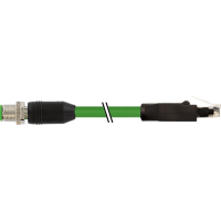 Murrelektronik Cable, M12 male D-Code/RJ45 male, 4-pin, shielded, TPE green, 1.5m