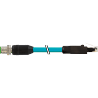 Murrelektronik Cable, M12 male X-Code/RJ45 male, shielded, TPE blue, 2.0m