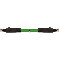 Murrelektronik Cable, RJ45 male, RJ45 male, 4-pin, shielded, TPE green, 1.5m