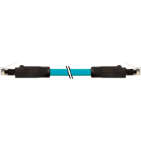 Murrelektronik Cable, RJ45 male, RJ45 male, 8-pin (4x2), Gigabit, shielded, TPE blue, 3.0m