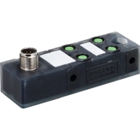 Murrelektronik Terminal block, Exact8 distribution box, 4x M8 ports, 3-pin, M12/12-pin input