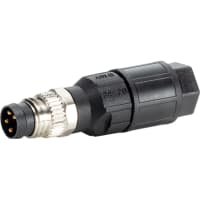 Murrelektronik Connector, M8, male, field-wireable IDC, 3-pin, 0.25 - 0.5mm2, 2.5 - 5mm