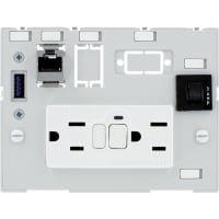 Murrelektronik Enclosure Accessory, insert, 5-15 DFCI, 1xRJ45 fe/fe, 1xUSB-A fe/fe, 1x3A fuse