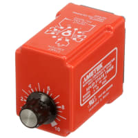 NCC Time Delay Relay, 10 A, 0.1 to 10 Sec., 120 VAC, 3VA, 11 Pin Plug, T3 Series