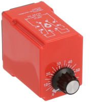 NCC Time Delay Relay, 10 A, 0.6 to 60 Sec., 8 Pin-Octal, Plug In, DPDT, T1 Series