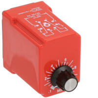 NCC Time Delay Relay, 10 A, 6 to 600 Sec., 8-Pin Octal, Plug In, DPDT, T1 Series