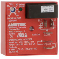 NCC Sensor, Voltage, 8 A, 0 to 132 VAC, SPDT, 1500 V (RMS), -23 to +55 C, LED